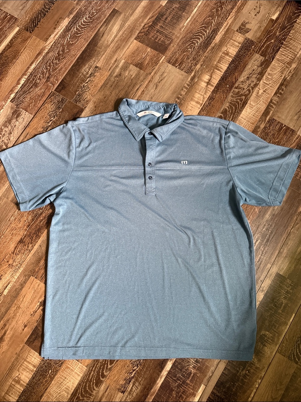 Travis Mathew Men's Light Blue Heather Performance Polo